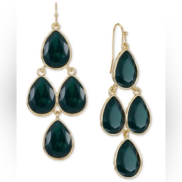 NWT Style & Co green drop earrings 💍💎👑💕 - Picture 1 of 9